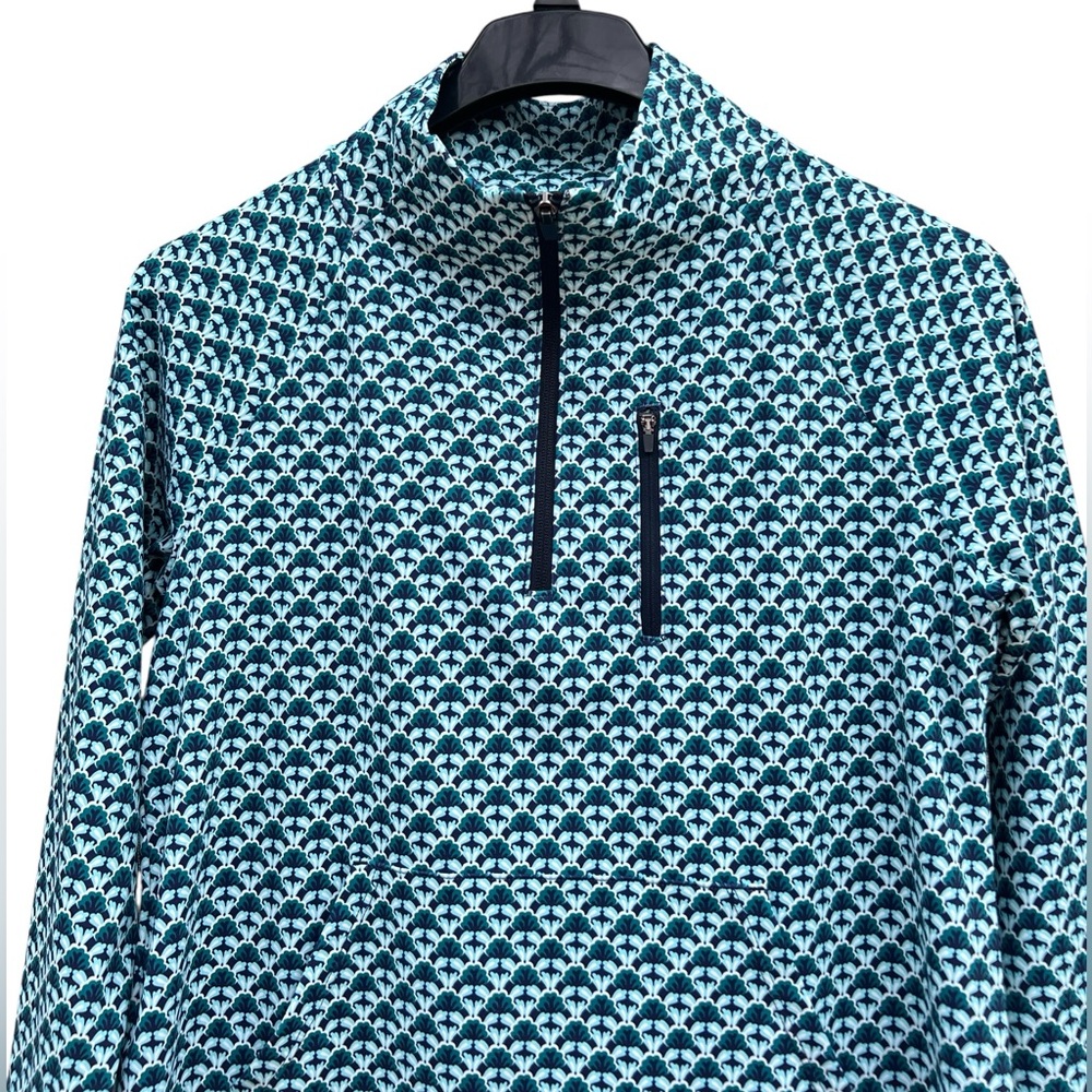 T by Talbots OUT & ABOUT HALF-ZIP PULLOVER - FASCINATING SCALLOP Sz M Sporty - Picture 3 of 13
